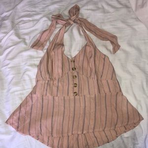 AE Button Down Halter Top! Worn once!